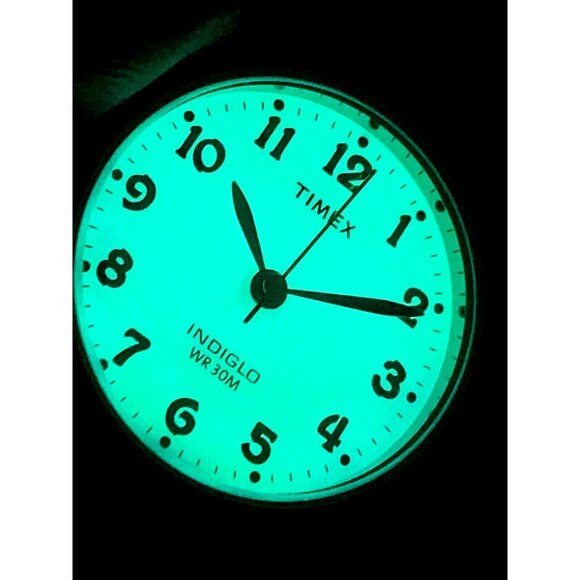 Timex Women's Watch TW2R63600 Indiglo Mother of Pearl Quartz Brown Leather 25mm - Picture 8 of 15